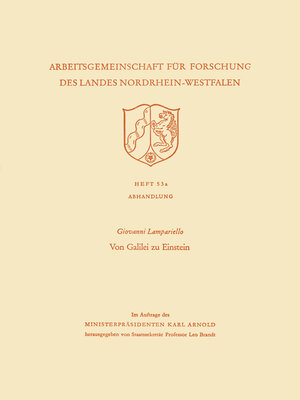 cover image of Von Galilei zu Einstein
